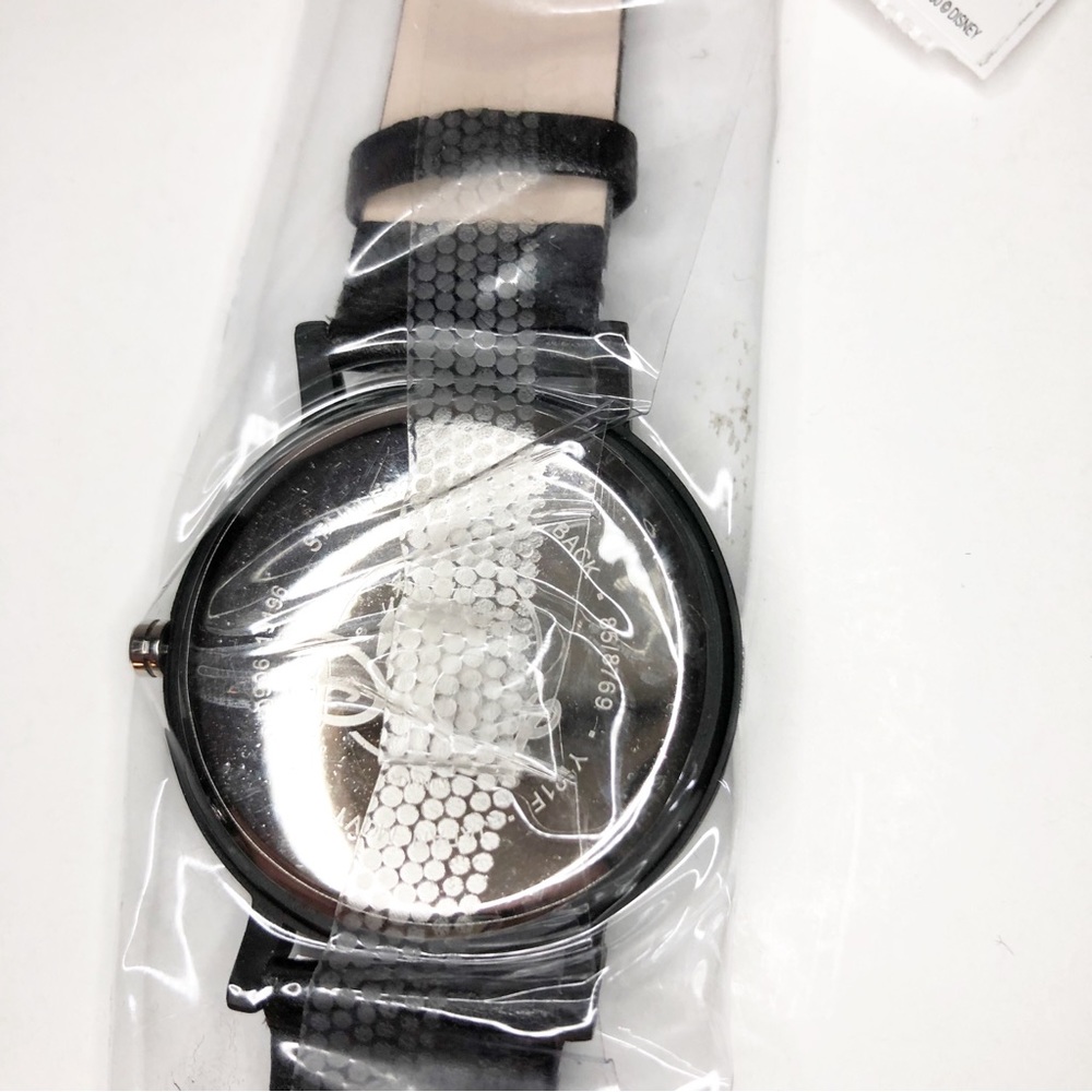 Disney Parks Collection Mickey Mouse Hands on Hips Black White Stripes Watch - Picture 8 of 8